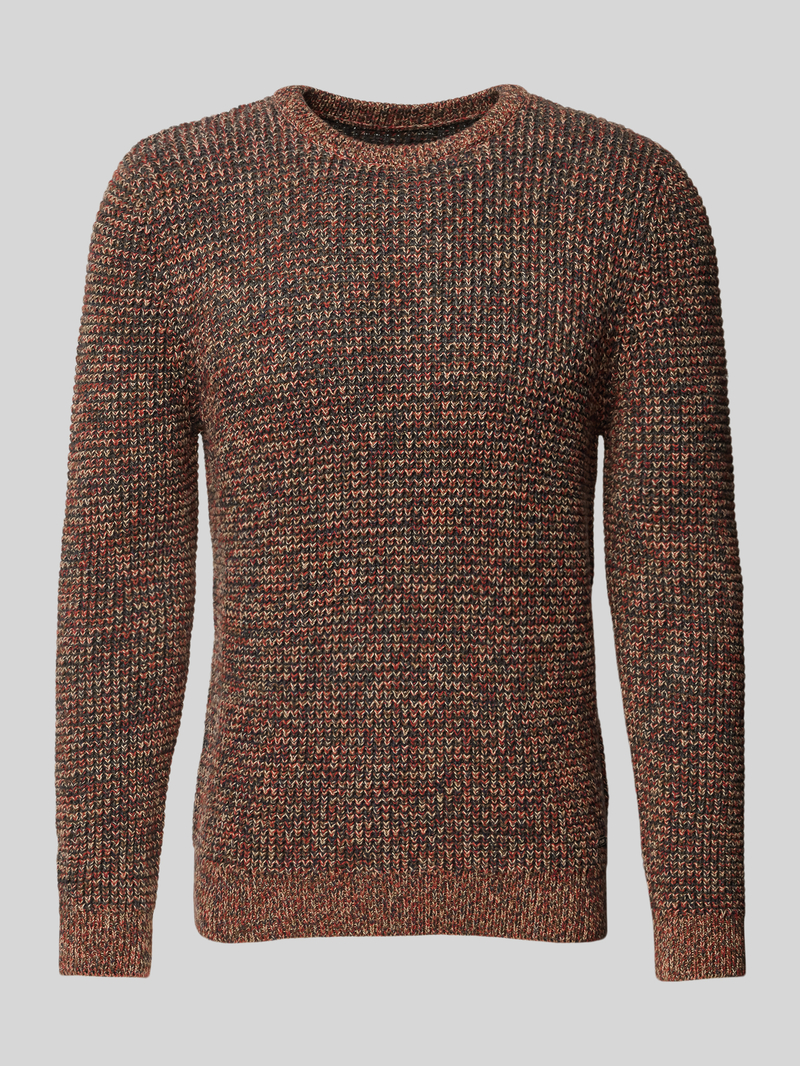 Sweter z dzianiny z prążkowanymi wykończeniami