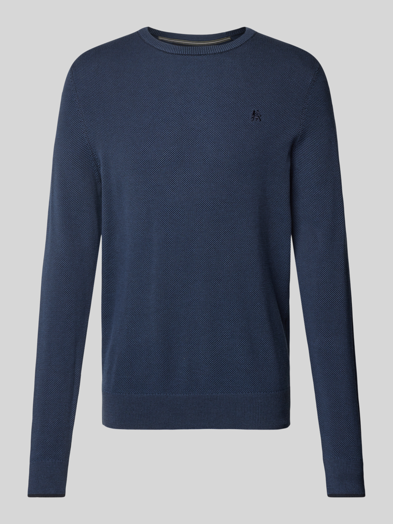 Sweter z dzianiny z prążkowanymi wykończeniami