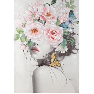 Obraz EUROFIRANY 461B 70 x 100 cm Różowy