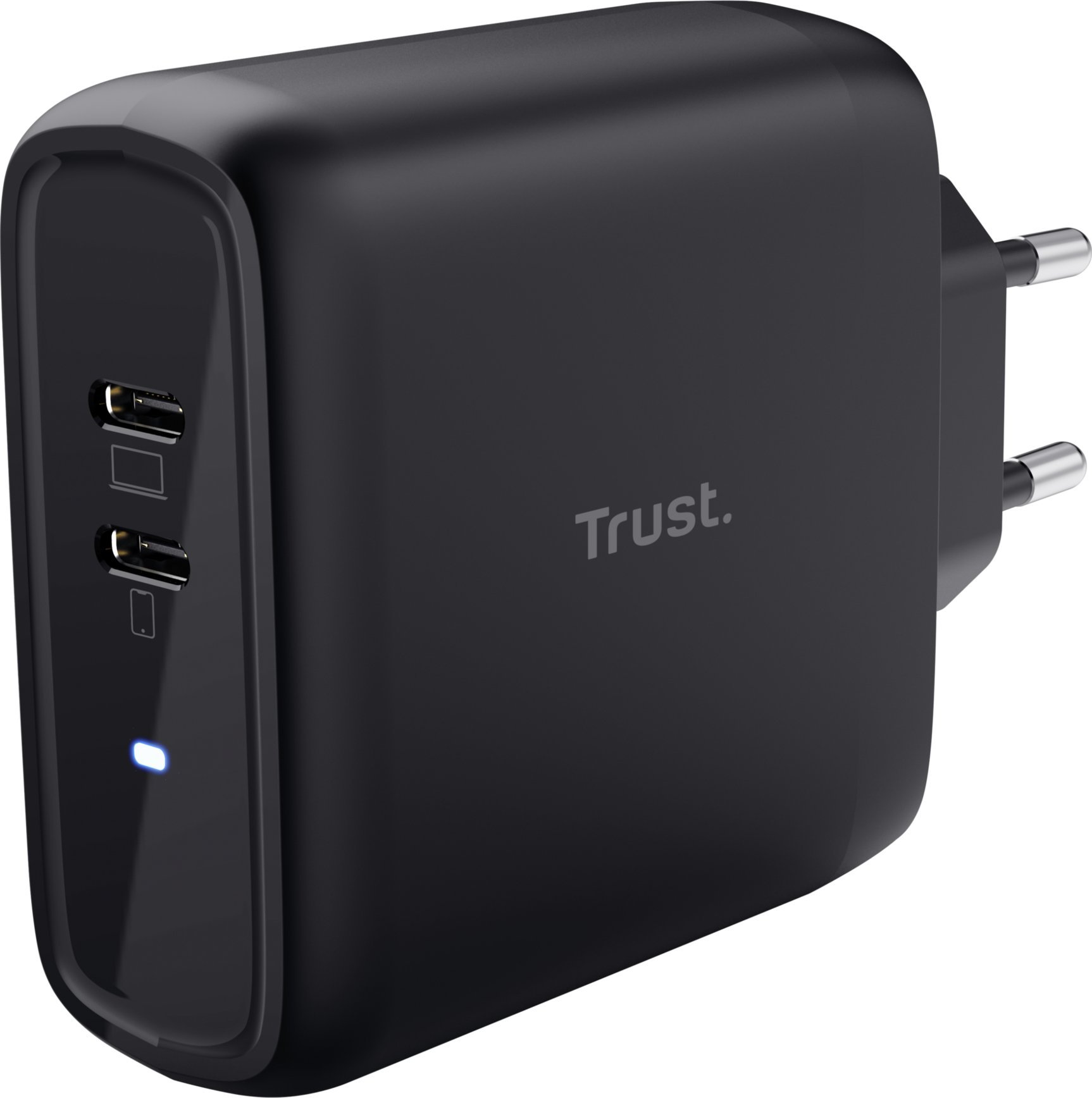 Ładowarka Trust TRUST nabíječka MAXO 65W, 2x USB-C, černá