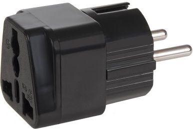 Maclean Adapter podróżny gniazdo UK na EU czarny (MCE155)
