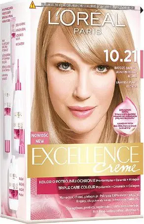 Loreal Paris Paris Excellence Creme farba do włosów 10.21 Bardzo Jasny Perłowy Blond 3600010022633 0258901
