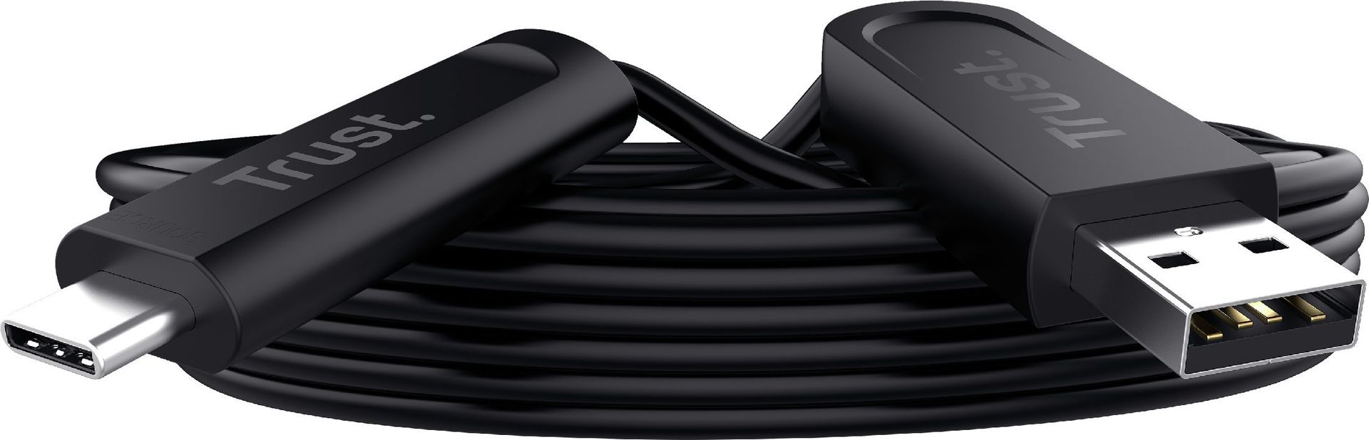 Trust Iris kabel USB 10 m USB 3.2 Gen 2 (3.1 Gen 2) USB C USB A Czarny