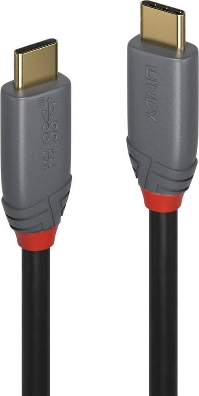 Kabel USB Lindy LINDY USB 3.2 Kabel Typ C/C 5A PD Anthra Line M/M 2m