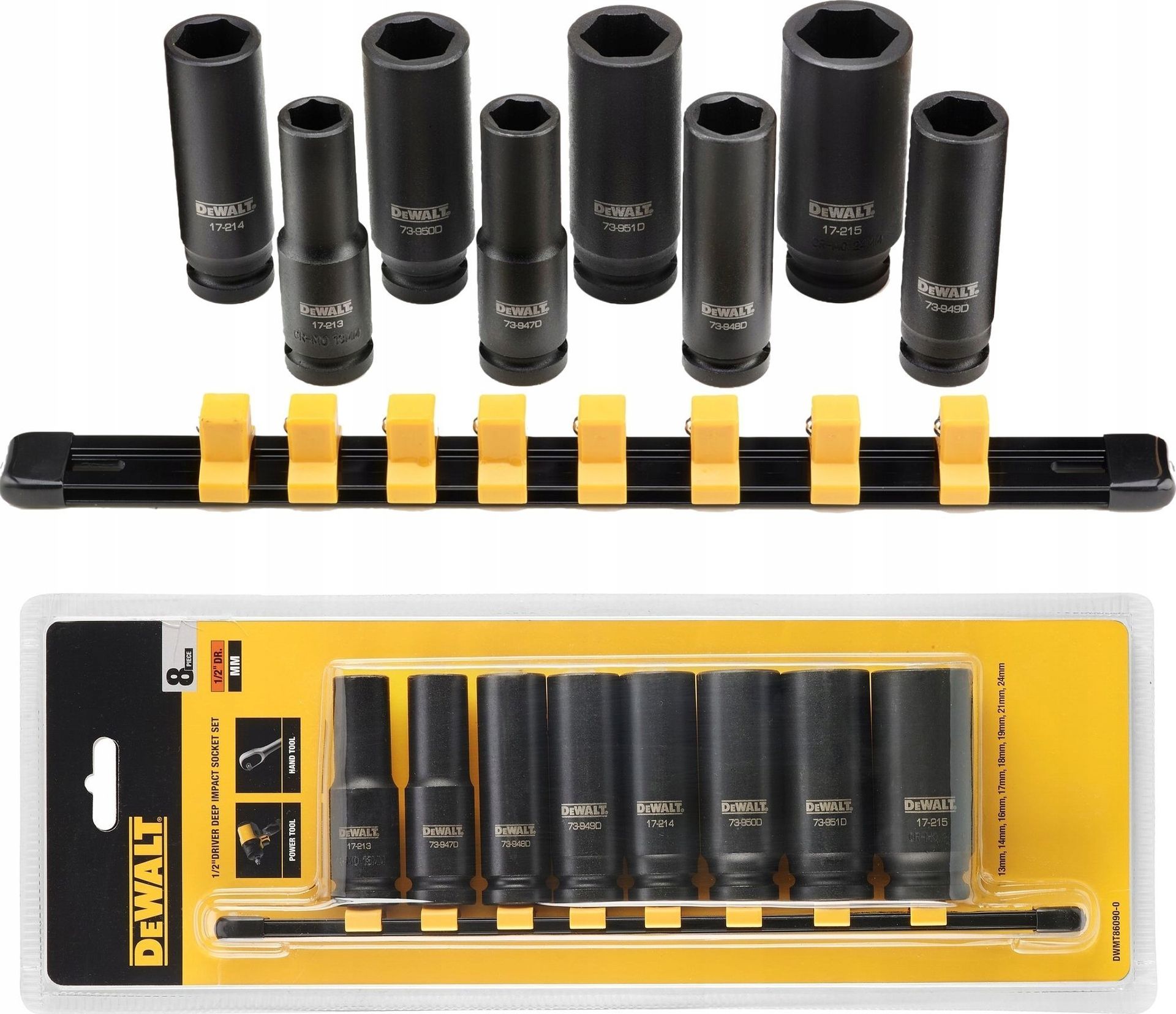 DEWALT ZESTAW NASADEK UDAROWYCH 8cz. 1/2