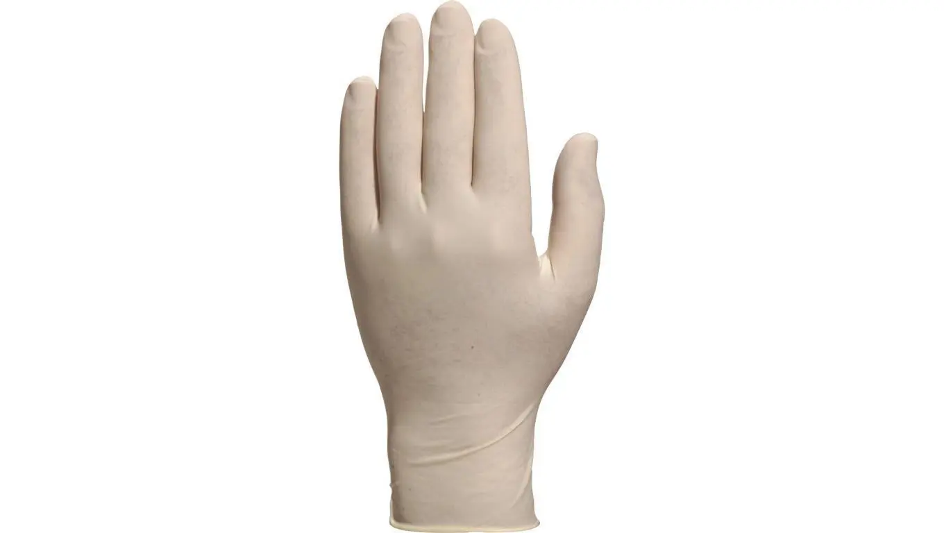 DELTAPLUS VENICLEAN V1340 RĘKAWICE Z LATEKSU, NIEPUDROWANE, OP. 100 SZT., AQL 1,5 (NATURALNY, 8/9)