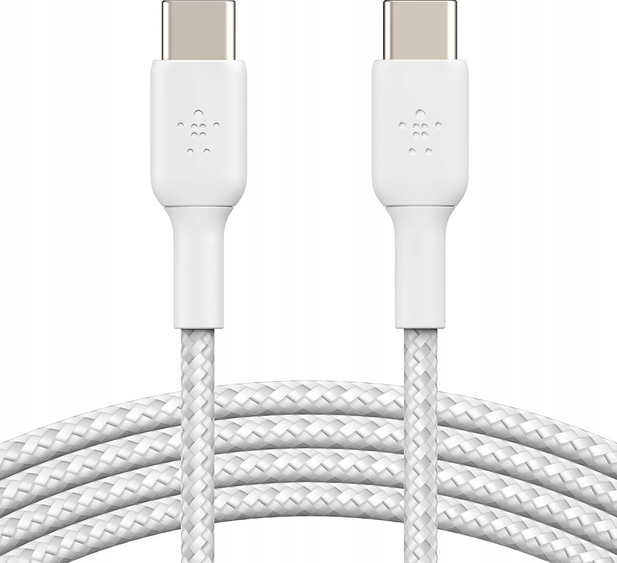 Belkin Kabel USB C na USB C 60W oplot, biały 2m