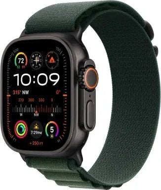 Apple Watch Ultra 2 GPS + Cellular 49mm Tytan czarny opaska Alpine M Zielony
