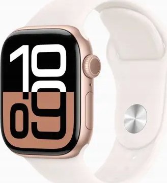 Apple Watch 10 GPS 42mm z aluminium różowego złota pasek sportowy S/M Różowy
