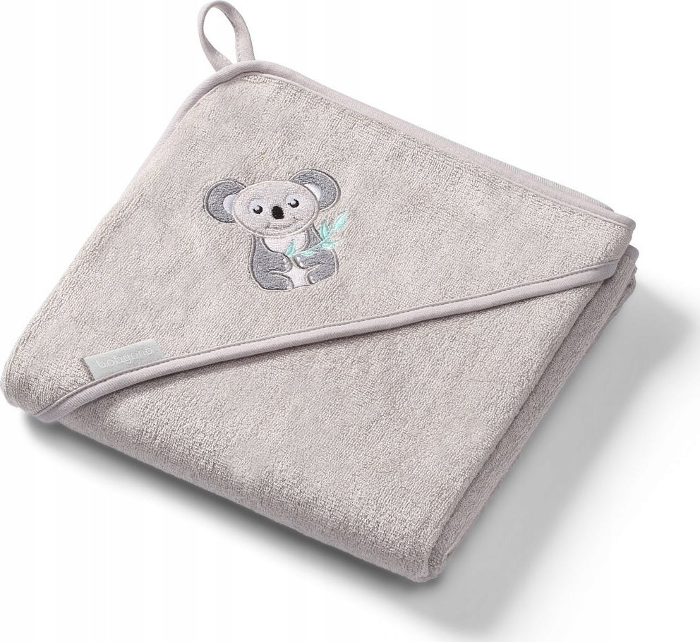 BabyOno Okrycie kąpielowe bambusowe ręcznik z kapturkiem NATURAL BAMBOO 100 x 100cm szare 346/06 >> 0zł za wysyłkę przy zakupach od 149 zł 