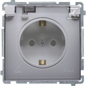 Kontakt Simon KONTAKT_SIMON Gniazdo pojedyncze bryzgoszczelne IP44 Schuko BASIC Stal BMGSZ1BZ.01/21A