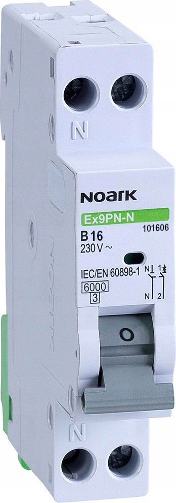 Noark Wyłącznik nadprądowy Ex9PN-N 1P B16 6kA 101606