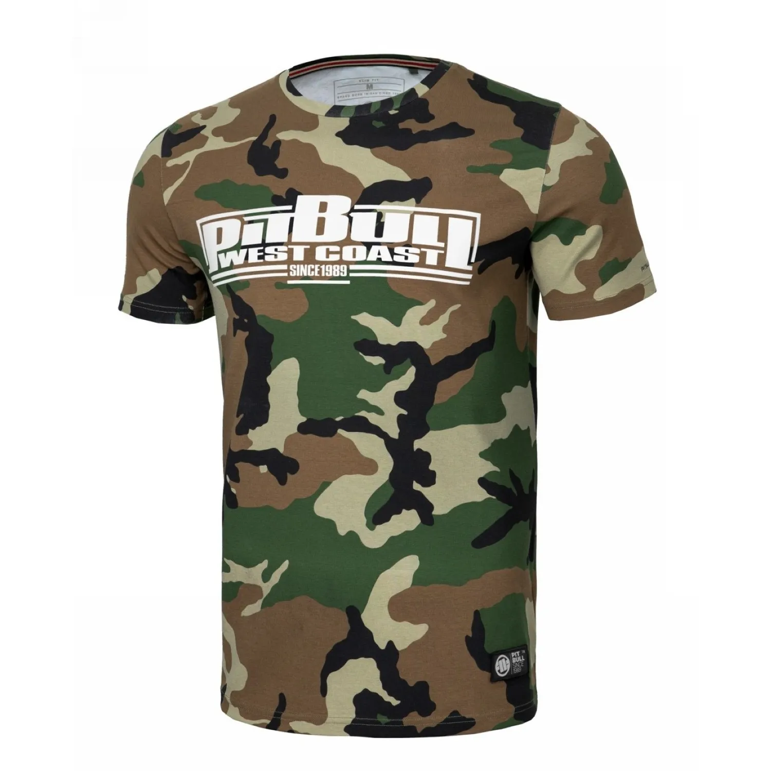 Koszulka PITBULL Middle Weight 190 Spandex Classic Boxing '25 - Woodland Camo