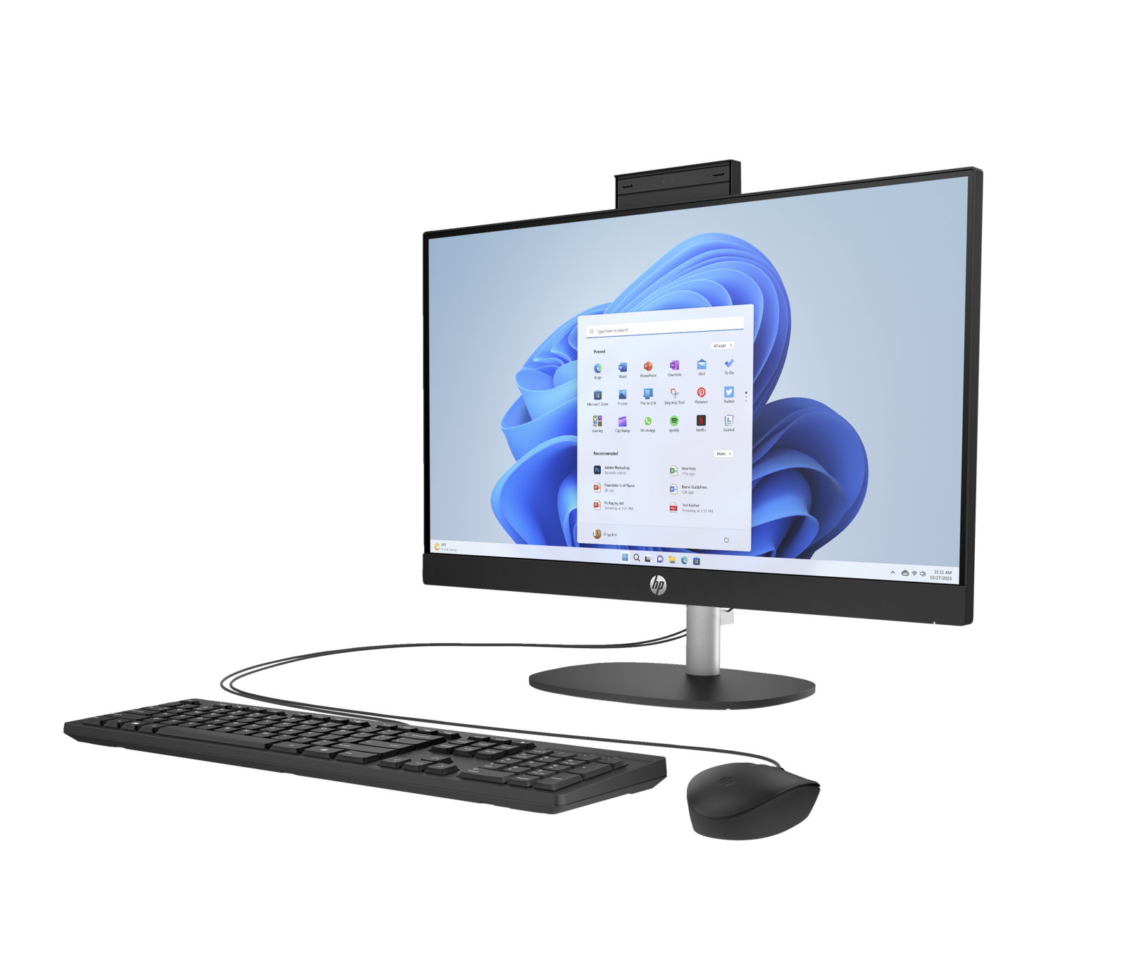 All in One HP 24-cr0701ng / 891G0EA / Ryzen 7 / 32GB / SSD 2TB / AMD Radeon / FullHD / Win 11 / Czarny