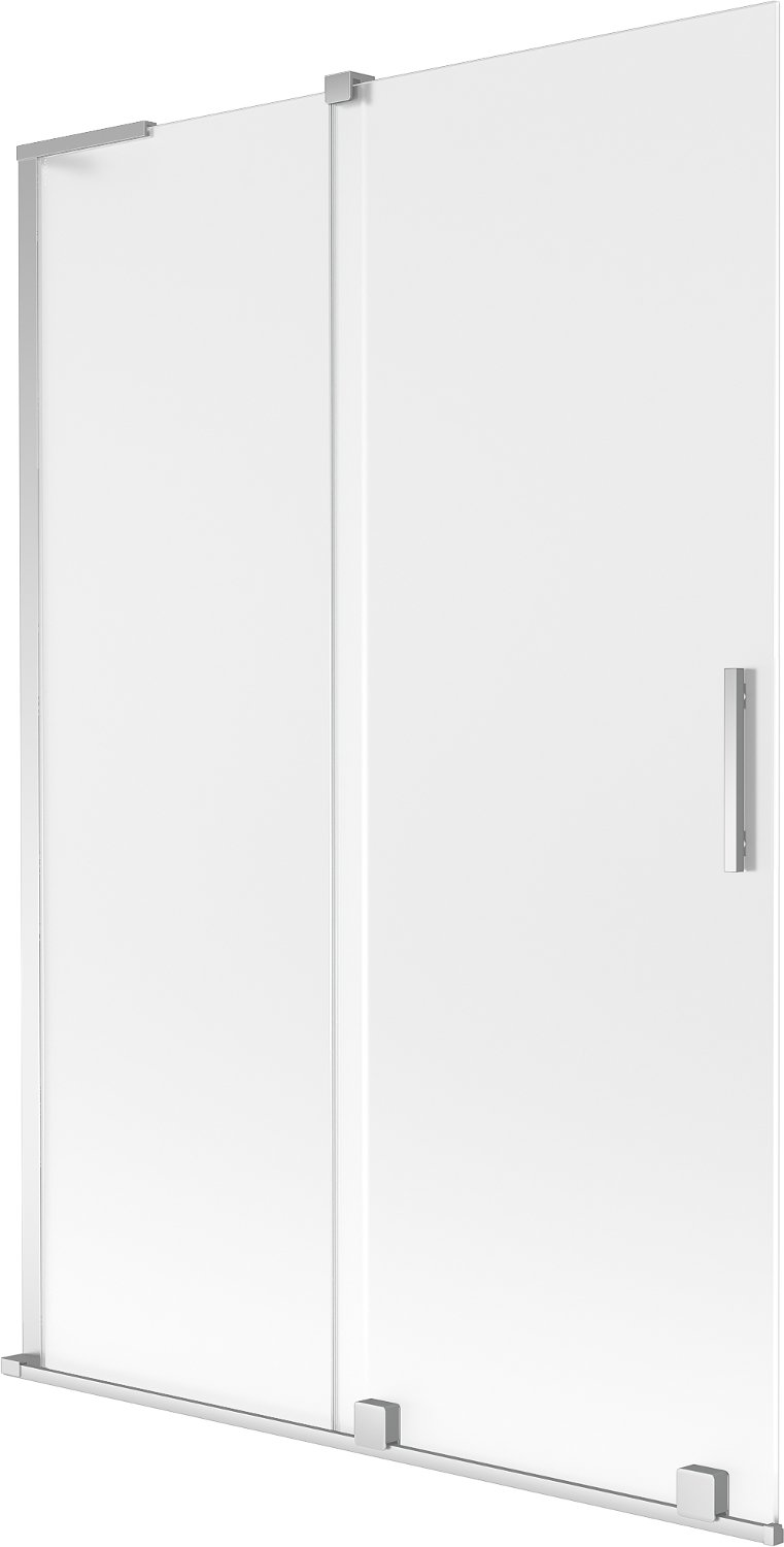 Mexen Velar L parawan nawannowy 2-skrzydłowy rozsuwany 120 x 150 cm, szron, chrom - 896-120-003-31-01