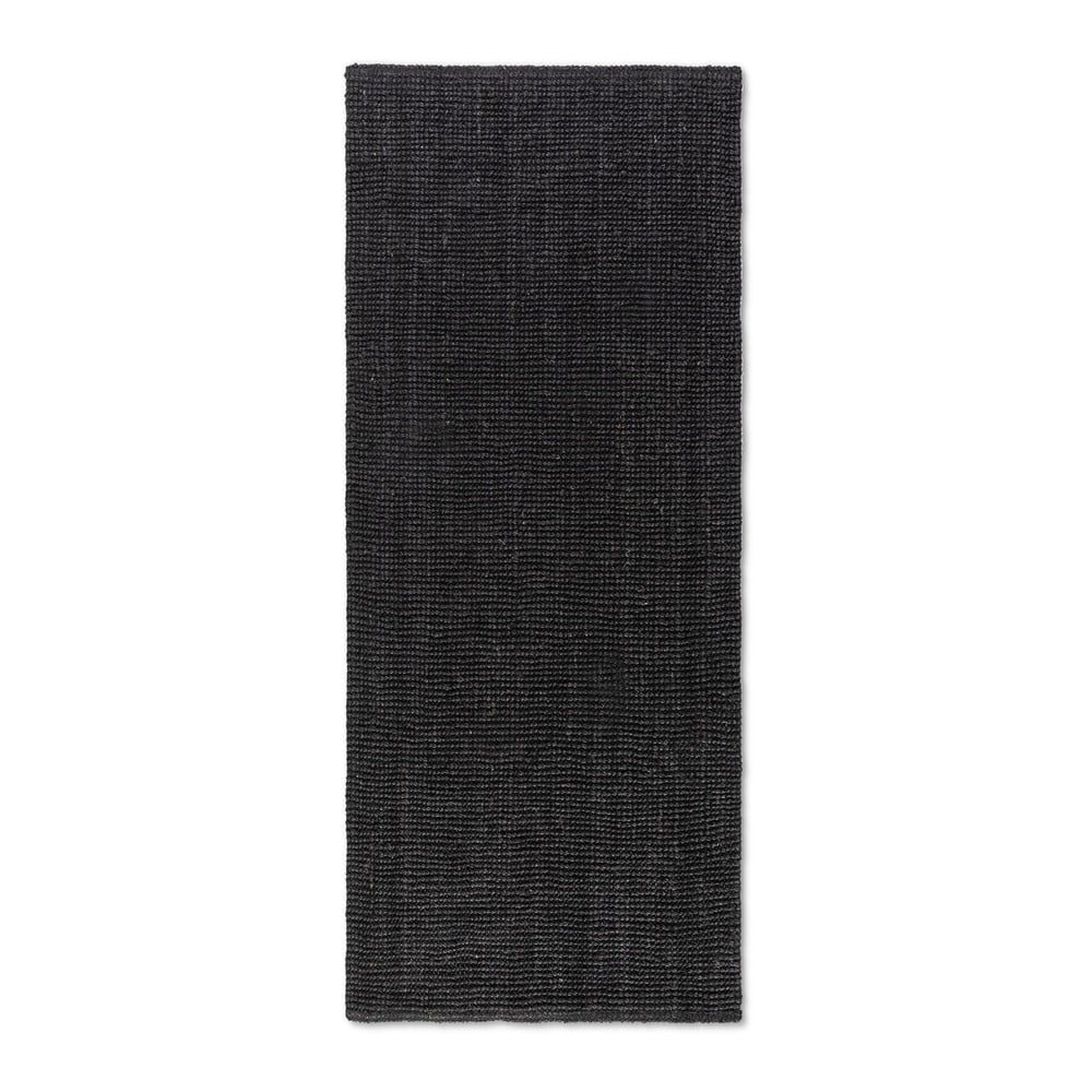 Czarny chodnik z juty 80x200 cm Bouclé – Hanse Home