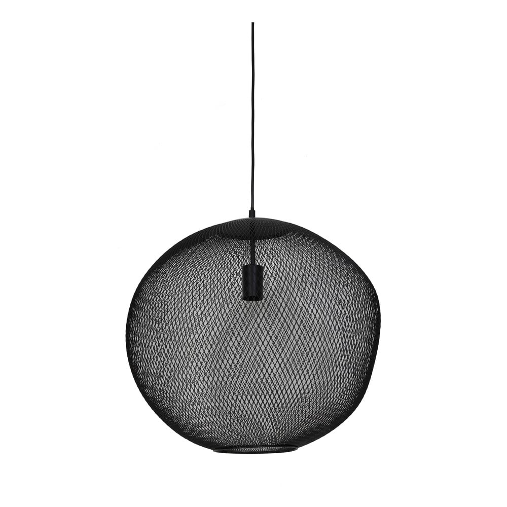 Lampa wisząca w kolorze matowej czerni z metalowym kloszem ø 50 cm Reilley – Light & Living