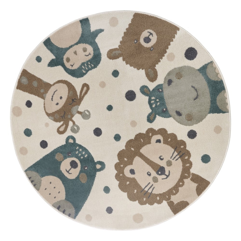 Beżowy dywan dziecięcy ø 140 cm Animal Party – Hanse Home