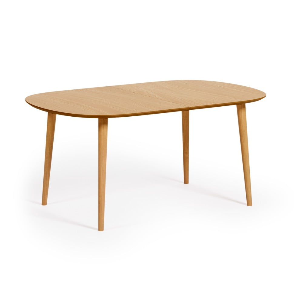 Okrągły rozkładany stół w dekorze dębu ø 160 cm Oqui – Kave Home