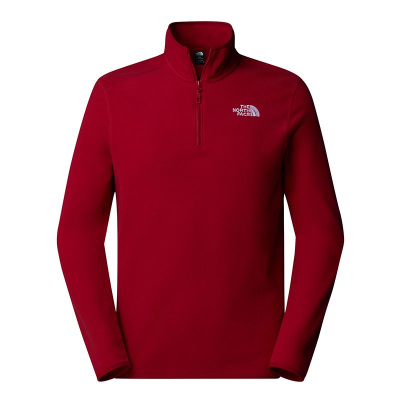 Bluza The North Face 100 Glacier 1/4 Zip Fleece 0A855W3RO1 - czerwona