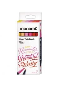 Dwustronne pisaki z końcówkami pędzelkowymi Color Twin Brush Flowers