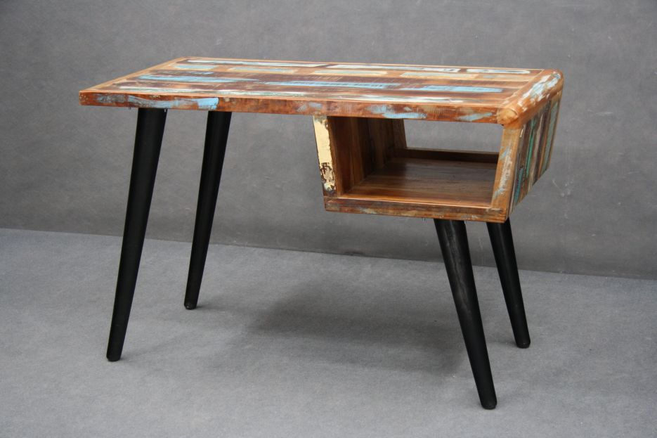 Biurko Sixties #104 Lakierowane Lite Drewno Z Odzysku 116X59X79 Cm B 2728