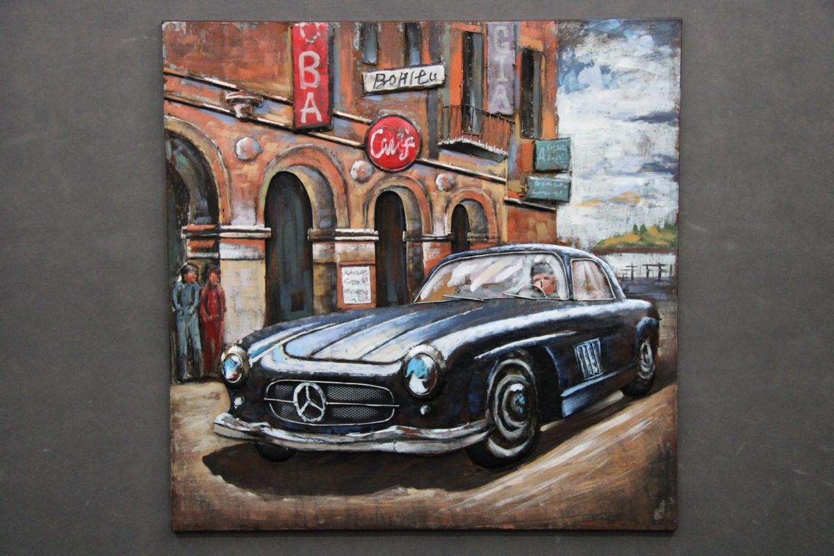 Obraz 3D Metal Art Dekoracja Samochód B 6552