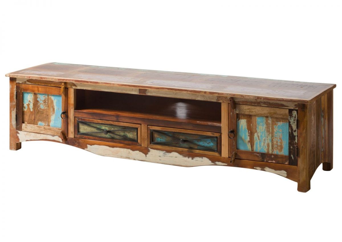 Szafka Rtv Spirit #137 Lakierowane Lite Drewno Z Odzysku 200X50X50 Cm B 7996
