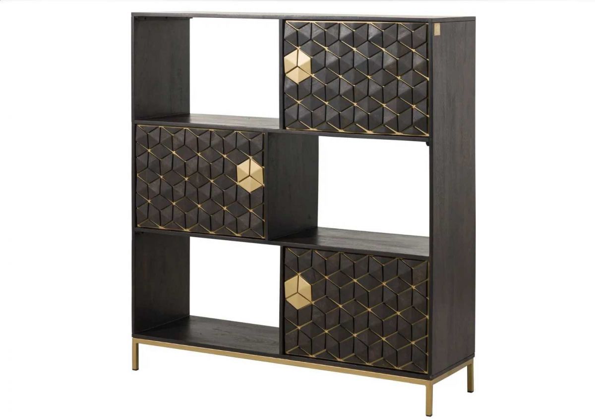 Regał Diamond #119 Mango Olejowane 130X40X143 Cm B 7611