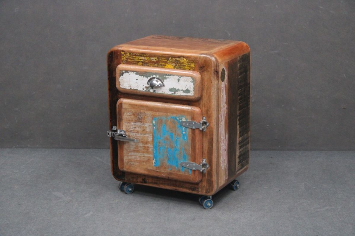 Szafka Freezy #43 Lakierowane Lite Drewno Z Odzysku 55X45X71 Cm B 3140