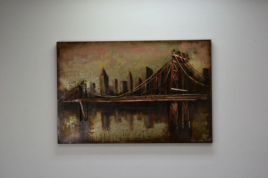 Obraz 3D Metal Art Dekoracja Most B 7721