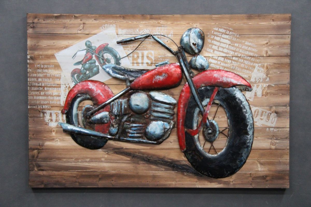 Obraz 3D Metal Art Dekoracja Motor B 6548