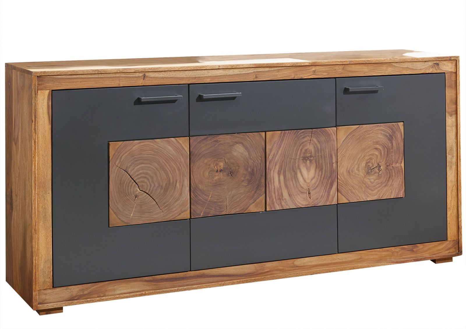 Komoda Turin #09 Palisander Sheesham Naturalny I Płyta Mdf 170X40X82 Cm B 6735