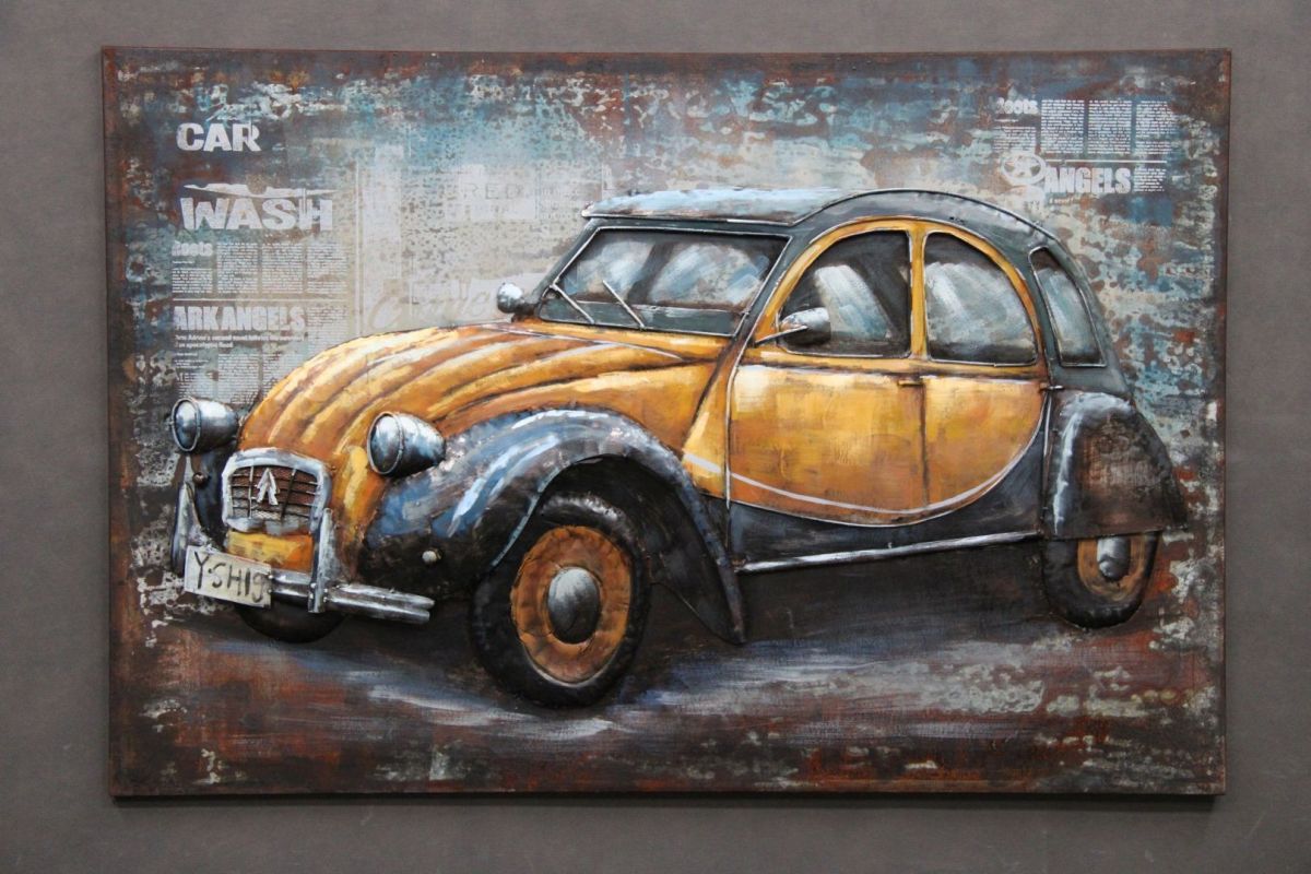 Obraz 3D Metal Art Dekoracja Samochód B 6550