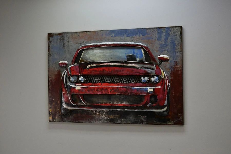 Obraz 3D Metal Art Dekoracja Dodge B 7727