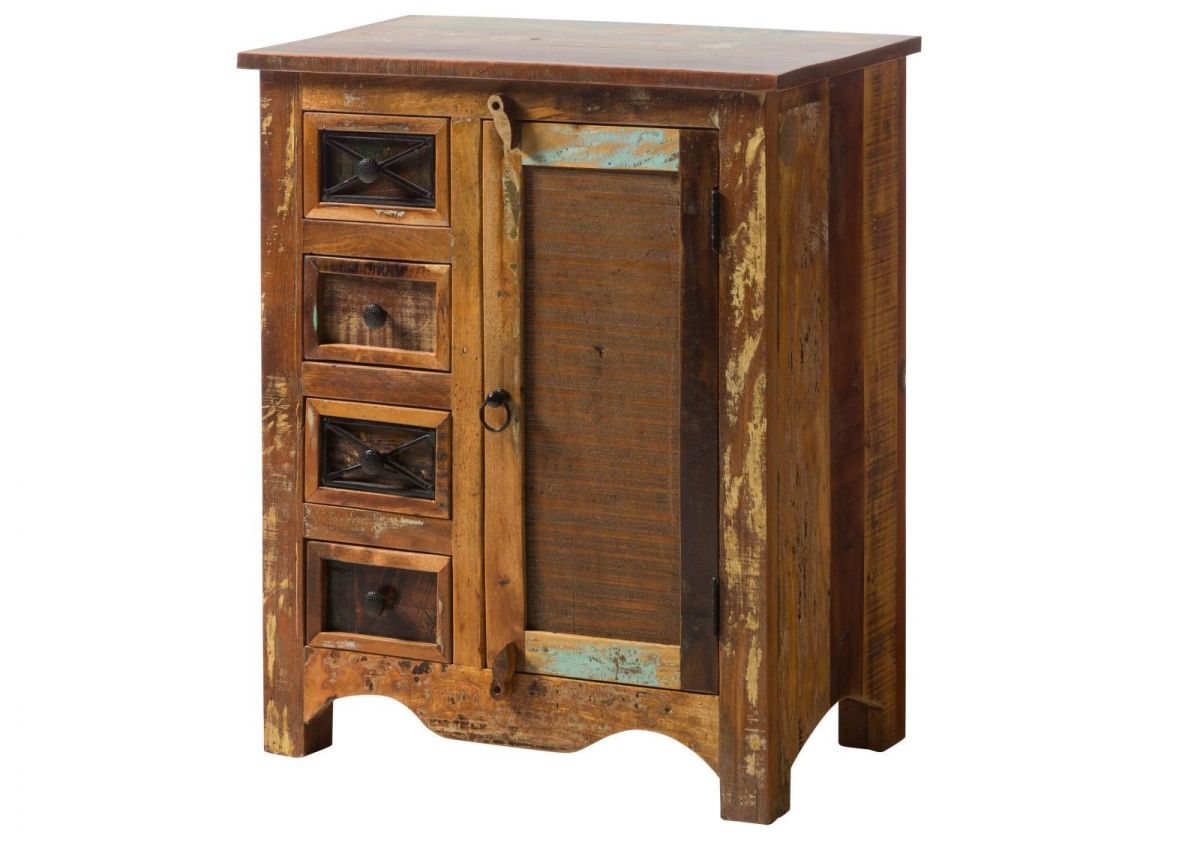 Komoda Spirit #127 Drewniana Lakierowana Drewno Z Odzysku Vintage 70X40X85 Cm B 7986