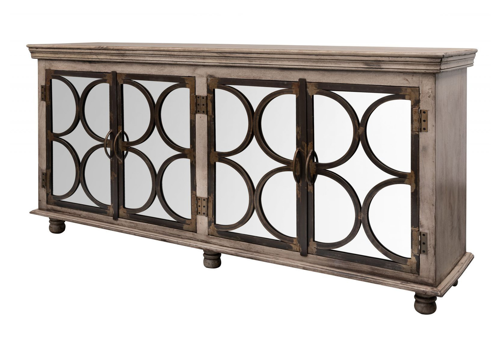 Komoda Hermitage #110 Mango Lakierowane I Lustrzany Front 183X46X92 Cm B 7263