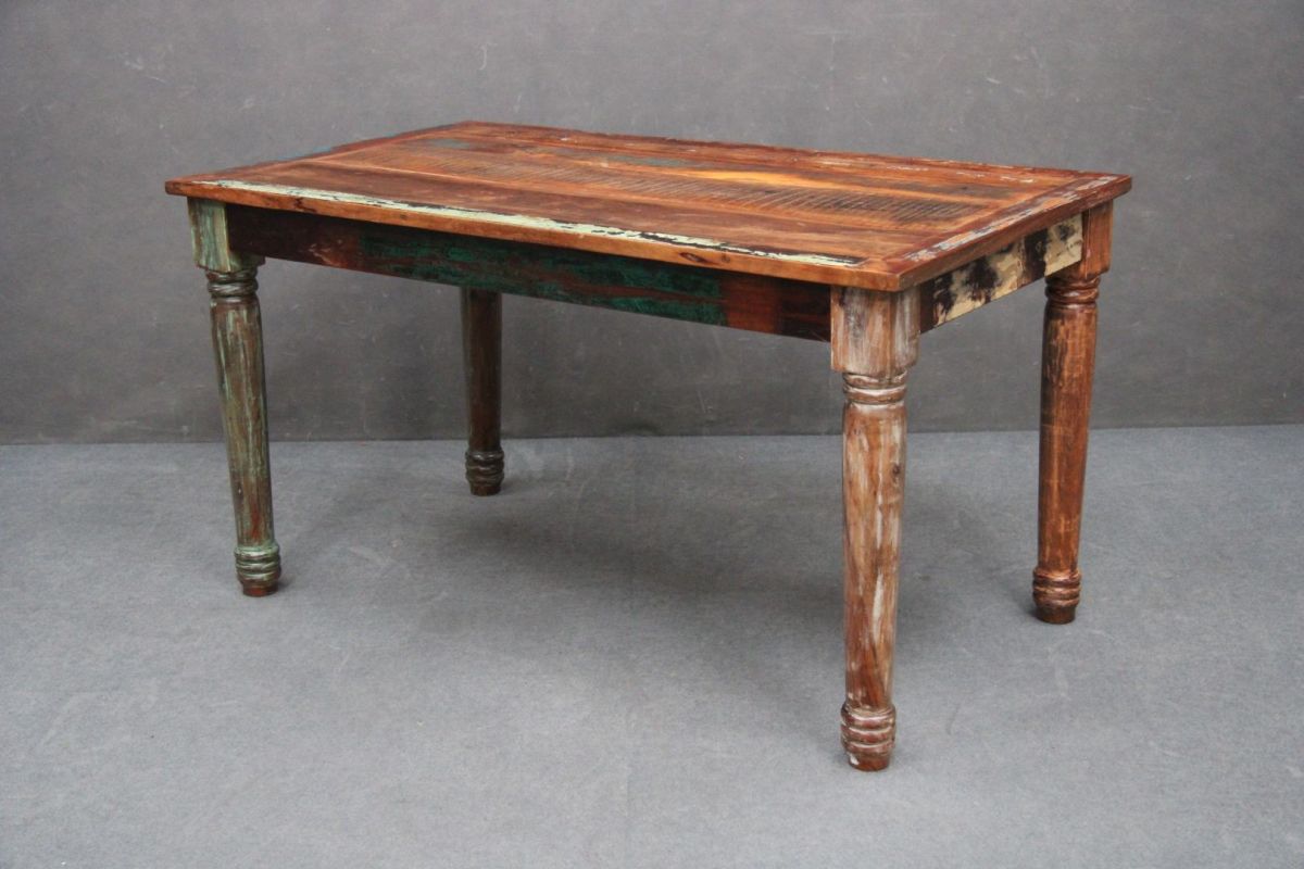 Stół Fable #27 Lakierowane Lite Drewno Z Odzysku 140X80X76 Cm B 6261