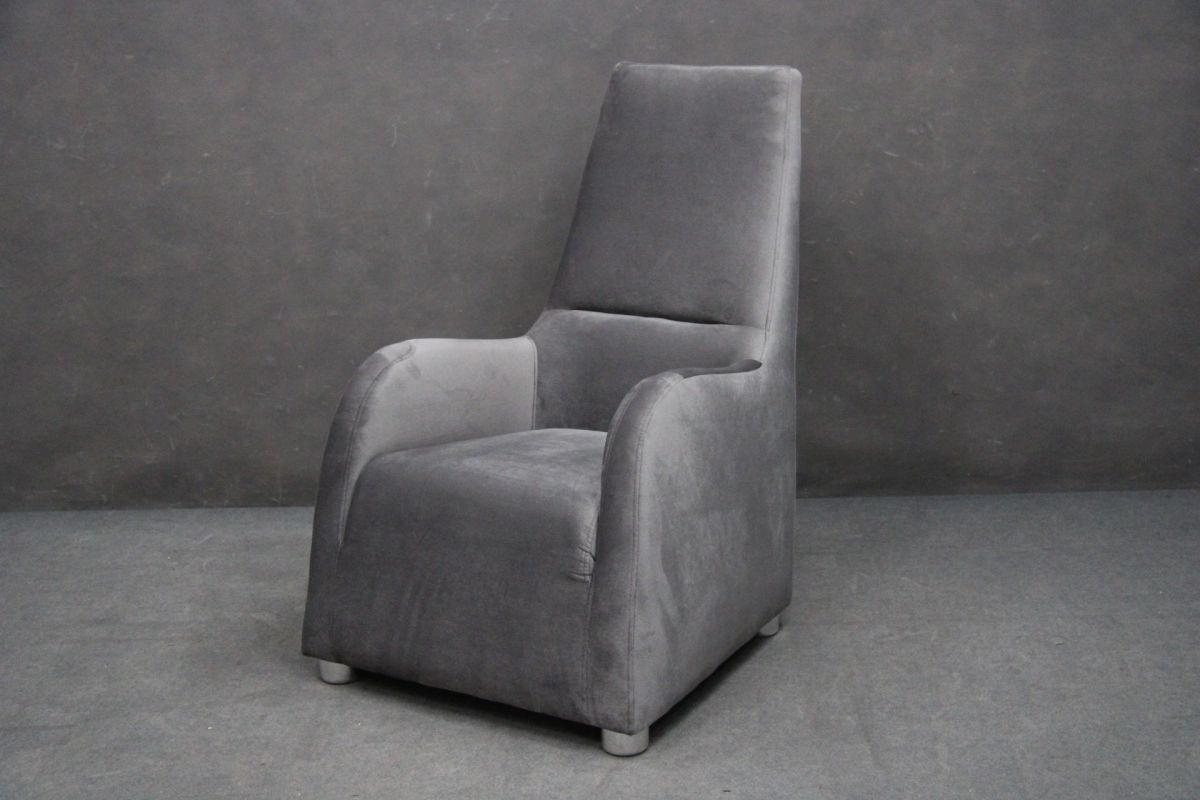 Fotel Single Tapicerowany Popielaty B 7297