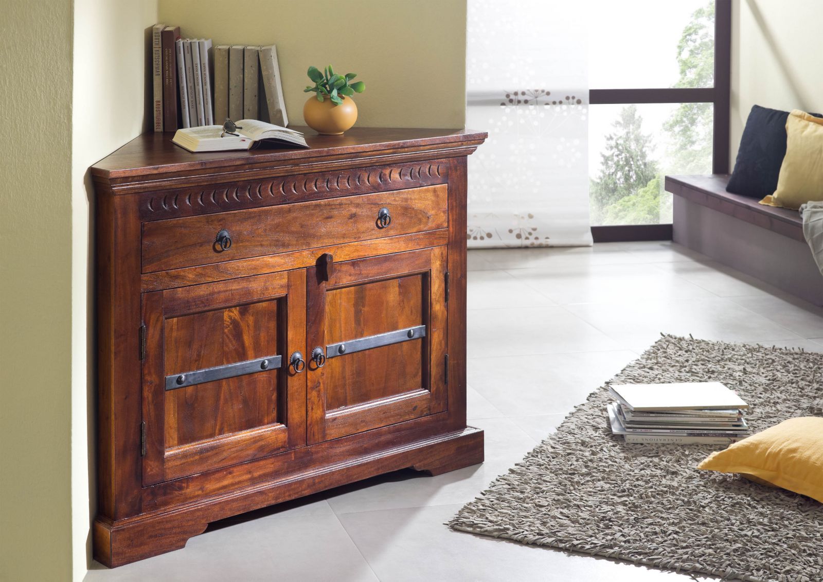 Komoda Oxford #505 Drewniana 107X54X80 Cm Akacja Lakierowana B 2912