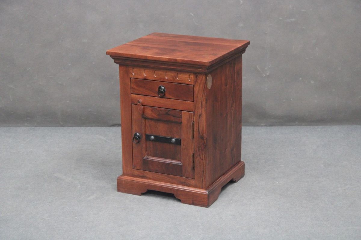 Szafka Nocna Oxford #271Drewniana 45X40X60 Cm Akacja Lakierowana B 5020