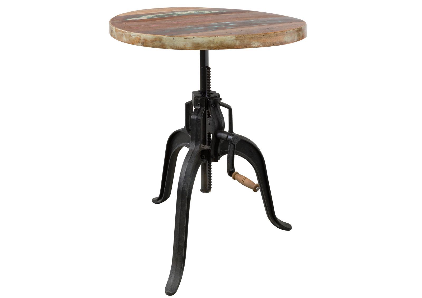 Stół Industrial #21 Lakierowane Lite Drewno Z Odzysku 75 Cm B 1056