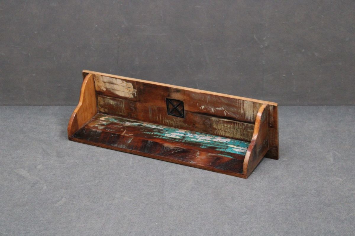 Półka Spirit #117 Lakierowane Lite Drewno Z Odzysku 85X22X24 Cm B 5398