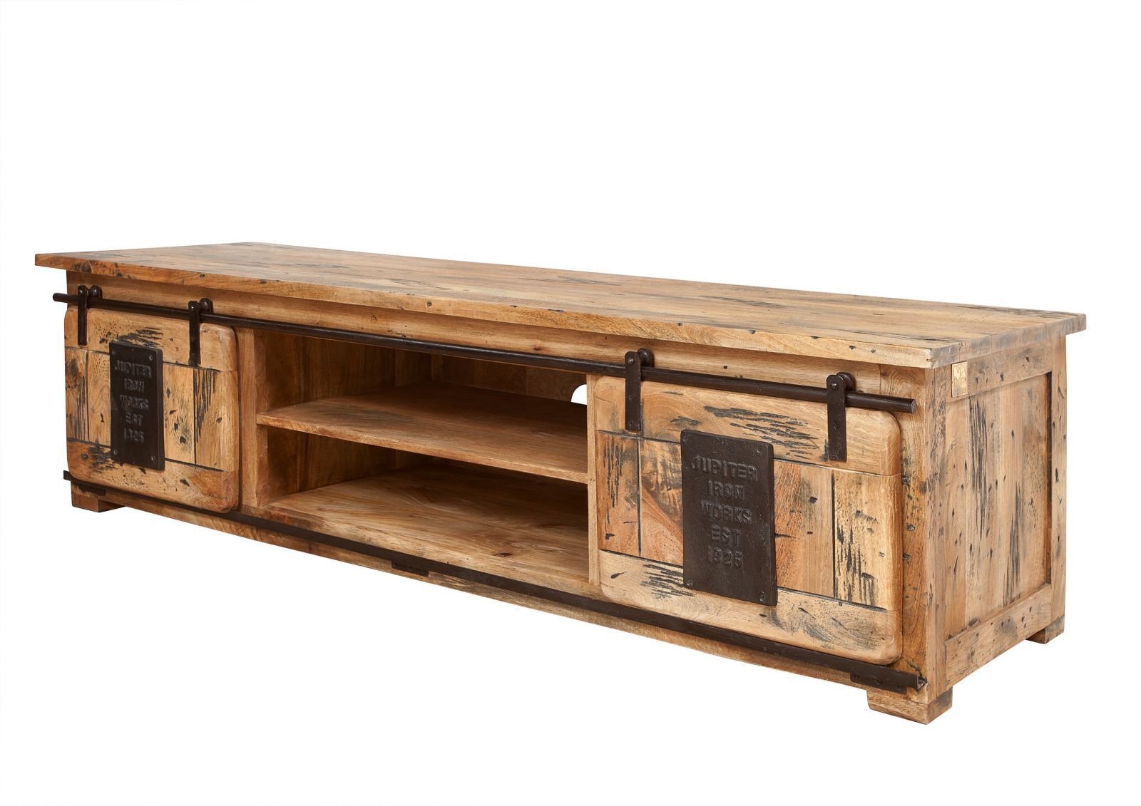 Szafka Rtv Railway #135 Drewniana Mango Loft Woskowane 180X55X50 Cm B 5012