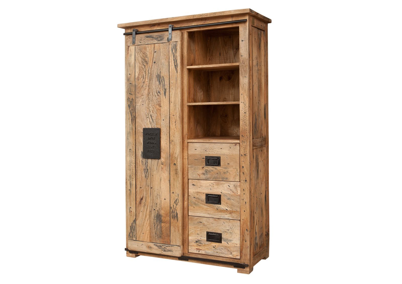 Szafa / Regał Railway #114 Drewniany Mango Loft Woskowane 100X45X175 Cm (1) B 5550