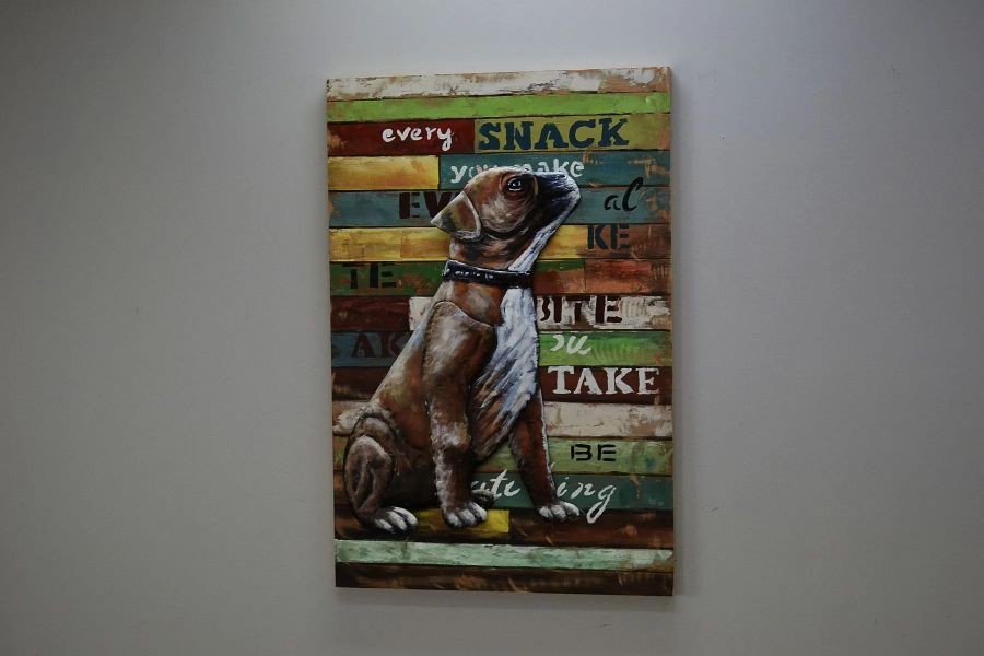Obraz 3D Metal Art Dekoracja Pies B 7720