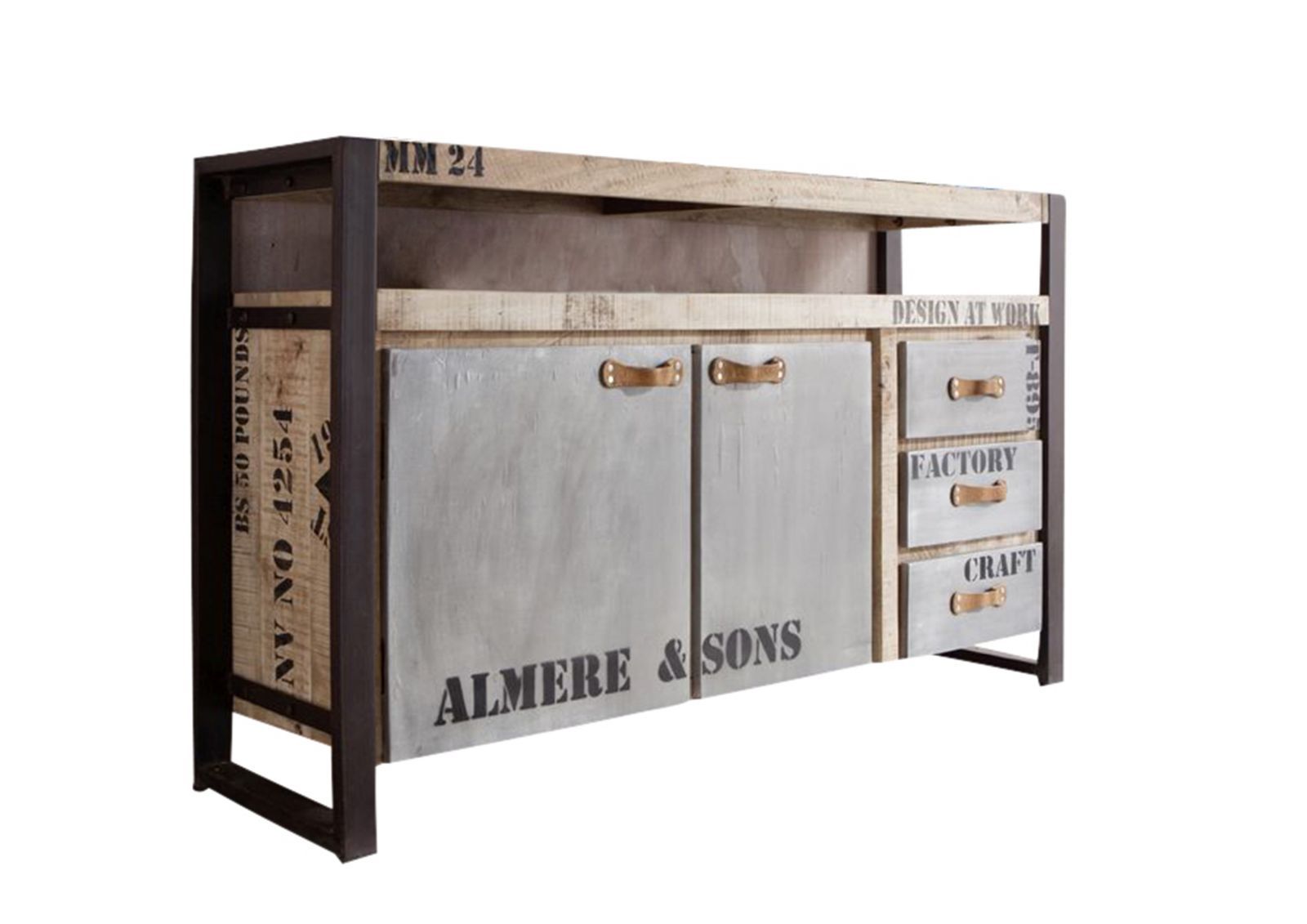 Komoda Factory #143 Mango + Metal 145X41X86 Cm B 4766