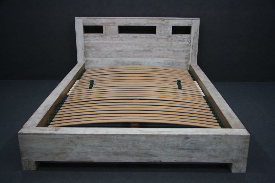 Łóżko Rama Nature White #203 Akacja Bielona 140X200 Cm B 3131