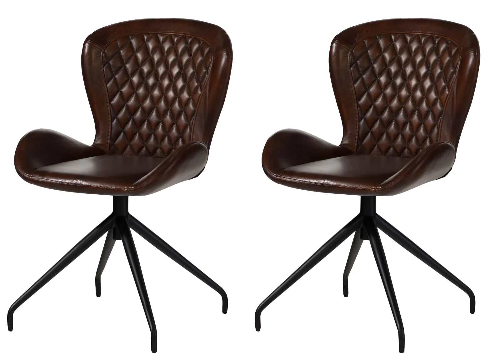 Krzesło Iron Label #112 Skóra Naturalna + Metal Komplet 2 Szt. B 8163