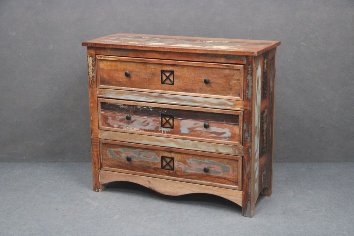 Spirit Komoda #49 Lakierowane Lite Drewno Z Odzysku 100X42X88 Cm B 2134